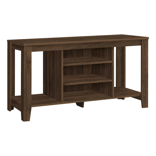 Meuble TV étagère ouverte en bois marron de 48 pouces