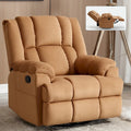 Fauteuil inclinable, pivotant et berçant surdimensionné avec inclinaison à 155° et revêtement en tissu