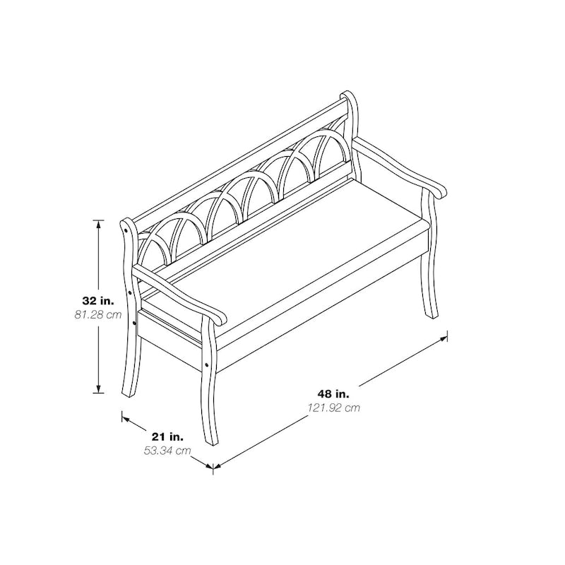 Banc de rangement d'entrée avec siège relevable, structure noire antique et coussin beige