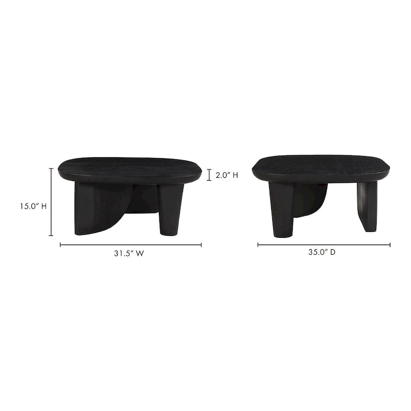 Table basse rustique en acacia massif