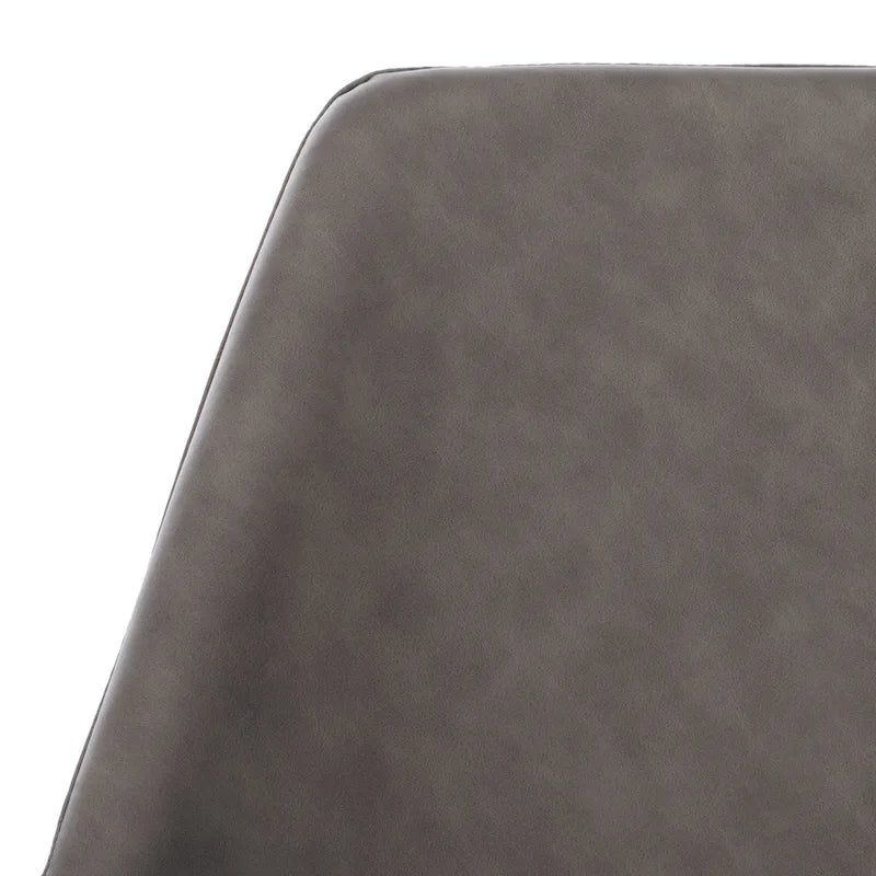 Tabouret de bar moderne du milieu du siècle avec assise en similicuir et pieds épingles