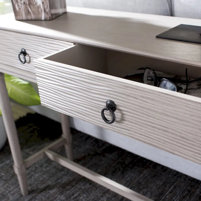 Console de style campagnard français avec 2 tiroirs et détails sculptés