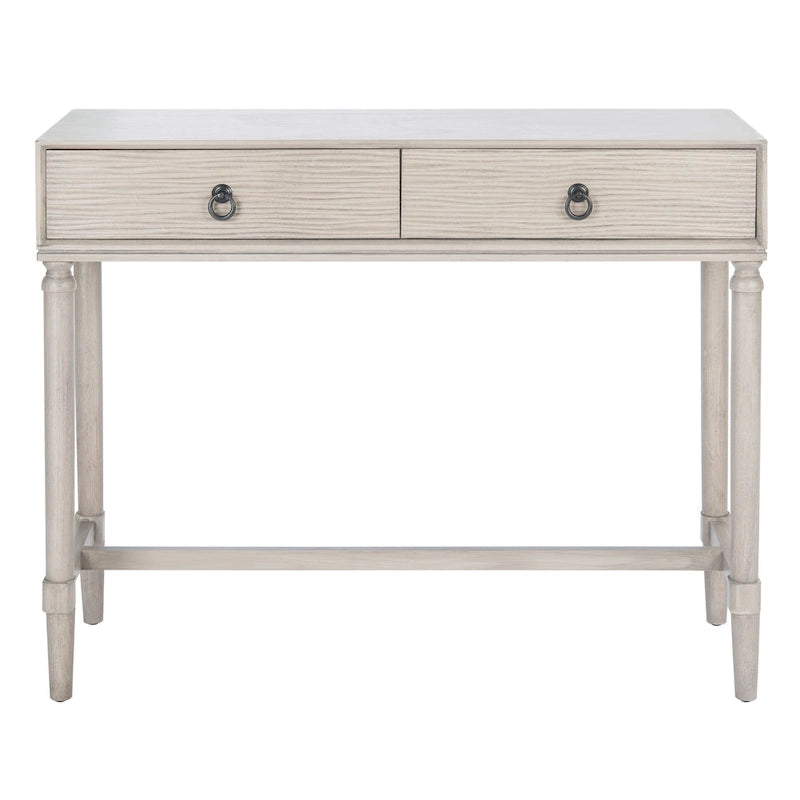 Console de style campagnard français avec 2 tiroirs et détails sculptés
