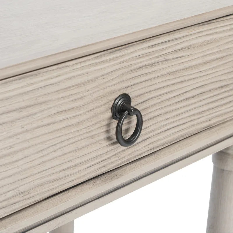 Console de style campagnard français avec 2 tiroirs et détails sculptés