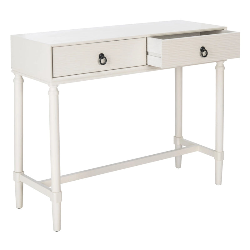 Console de style campagnard français avec 2 tiroirs et détails sculptés