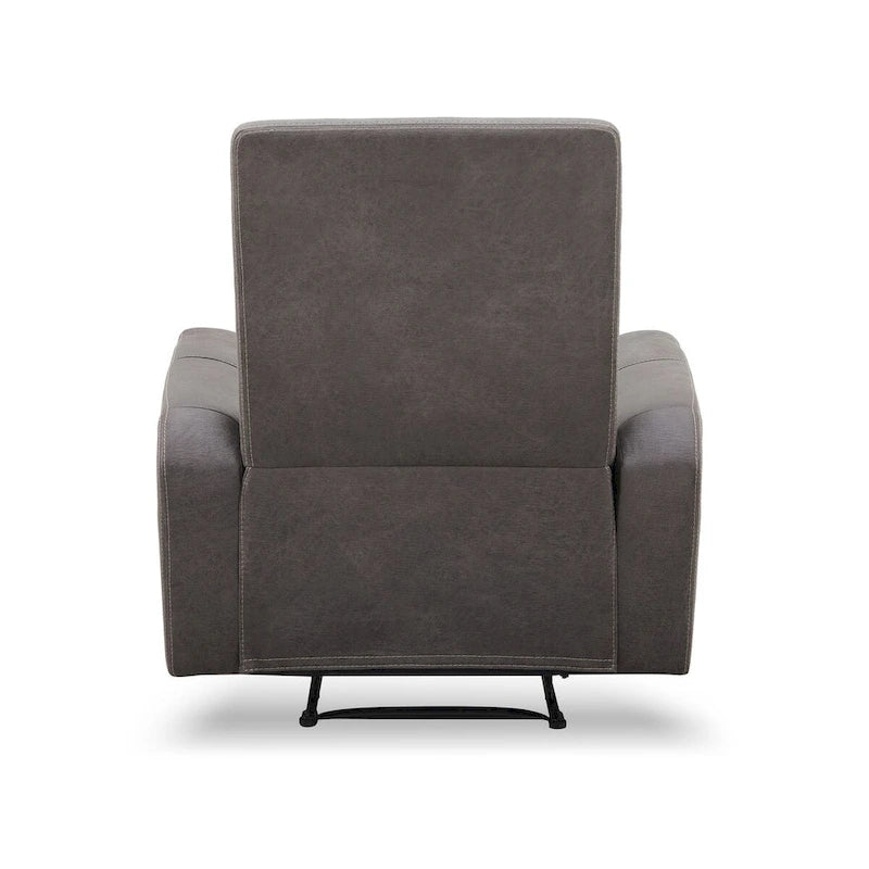 Fauteuil inclinable manuel en tissu avec accoudoirs arrondis
