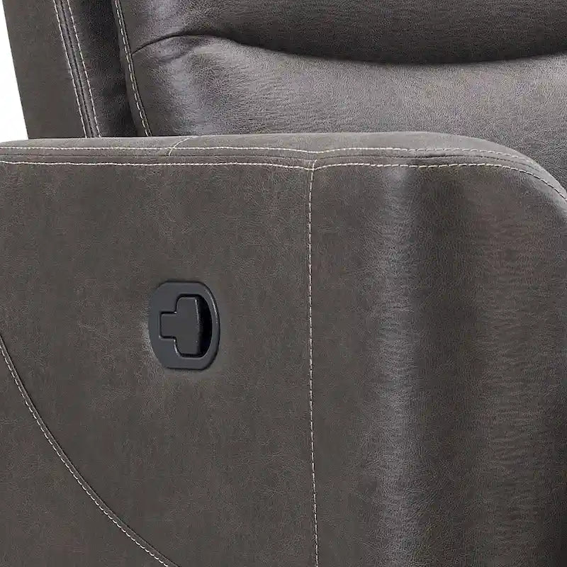 Fauteuil inclinable manuel en tissu avec accoudoirs arrondis