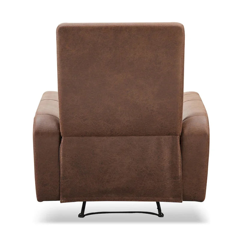 Fauteuil inclinable manuel en tissu avec accoudoirs arrondis