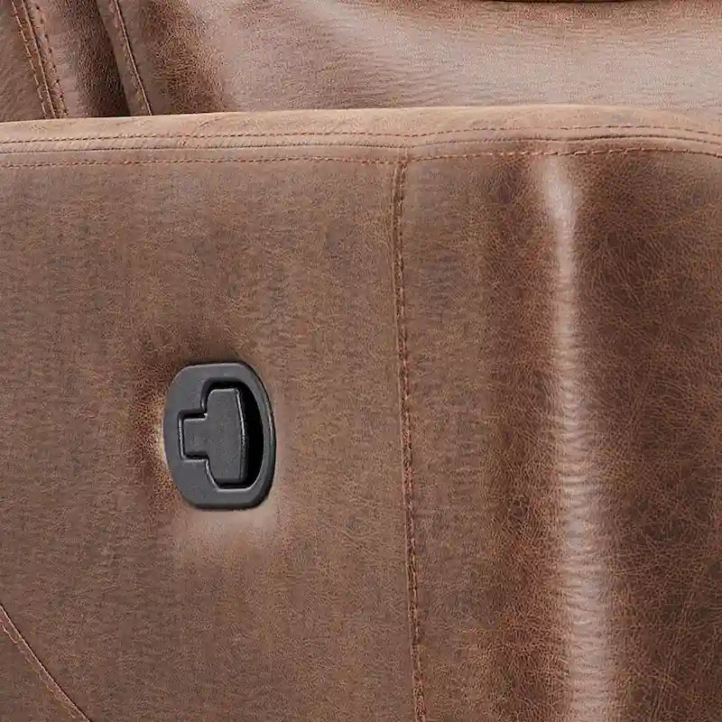 Fauteuil inclinable manuel en tissu avec accoudoirs arrondis
