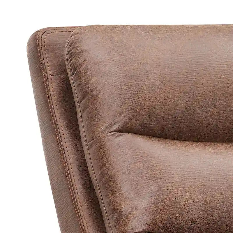 Fauteuil inclinable manuel en tissu avec accoudoirs arrondis