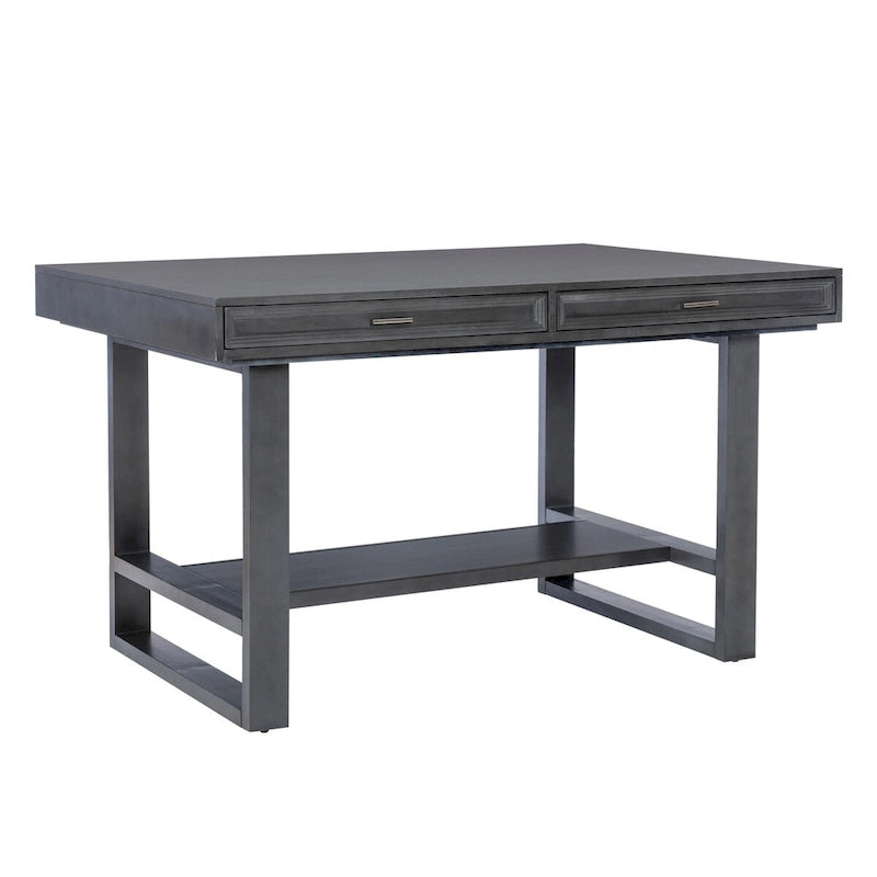 Table à manger hauteur comptoir avec rangement – Charbon vieilli