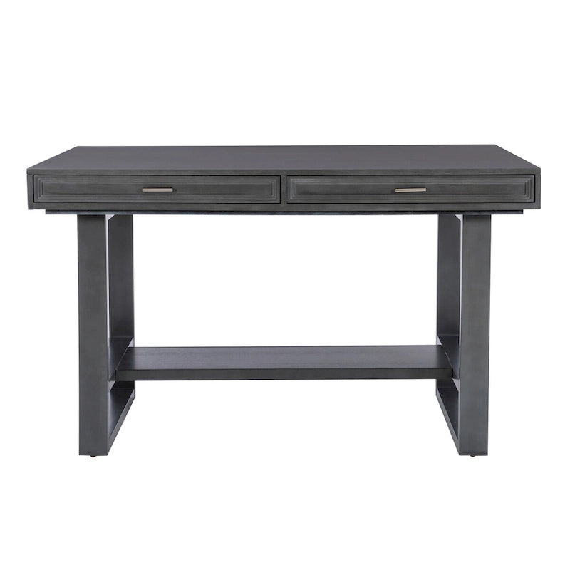 Table à manger hauteur comptoir avec rangement – Charbon vieilli