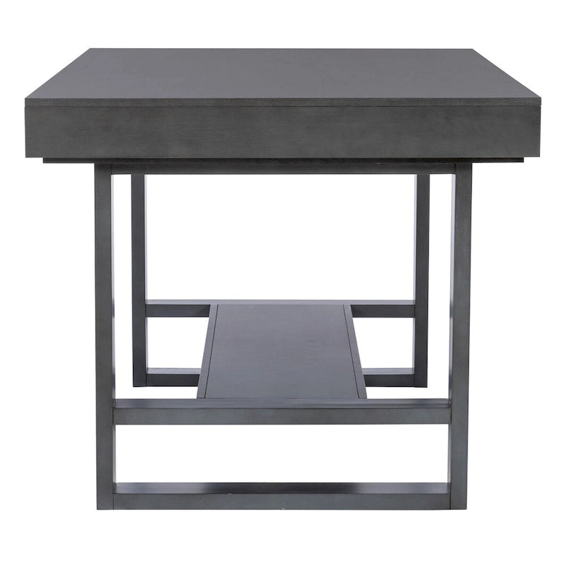 Table à manger hauteur comptoir avec rangement – Charbon vieilli