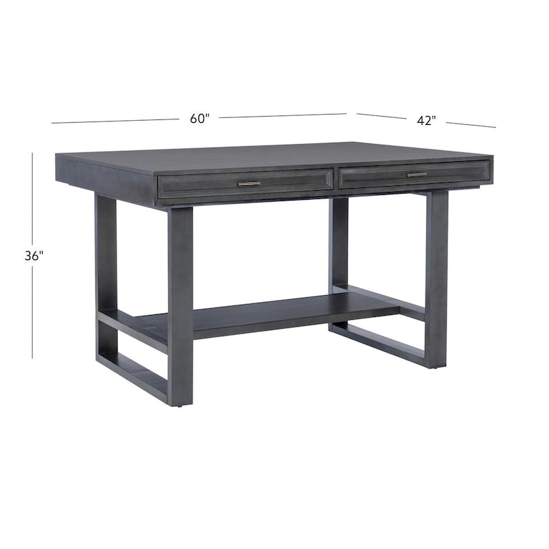 Table à manger hauteur comptoir avec rangement – Charbon vieilli