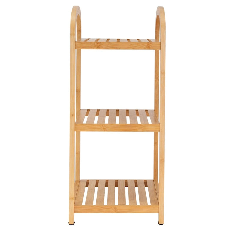 Tour de rangement en bambou à 3 niveaux