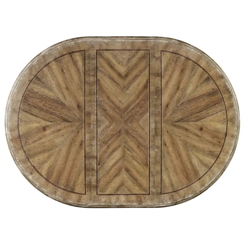 Table de salle à manger de ferme ronde de 137 cm avec rallonge