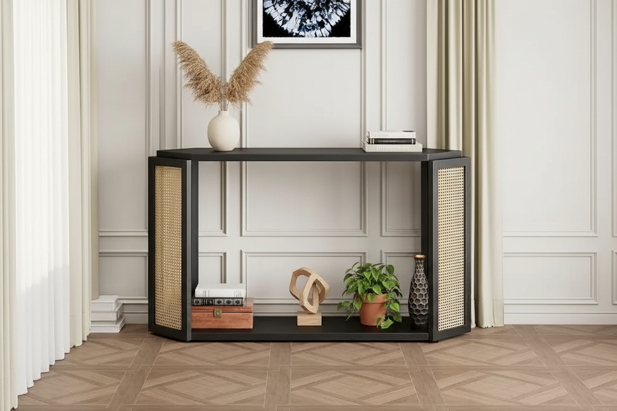 Arrow-Shaped Console Table in Minimalist Interior